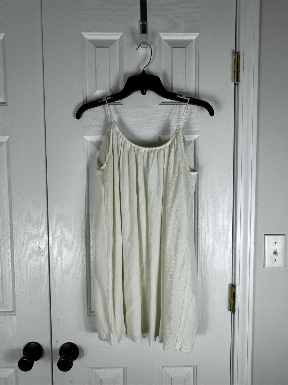 Abercrombie & Fitch Womens Cream Tropical Vacation Boho Camisol Mini Dress Size